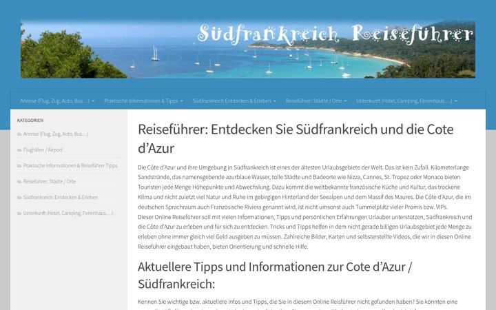 Snímek obrazovky cotedazur-suedfrankreich.info