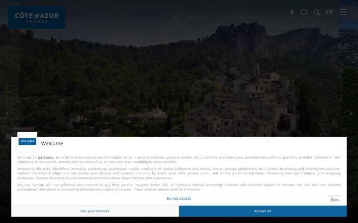 Screenshot of cotedazurfrance.fr