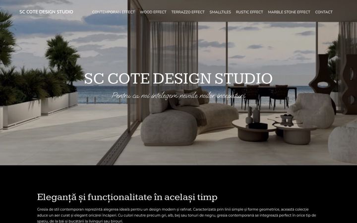Screenshot of cotedesignstudio.ro
