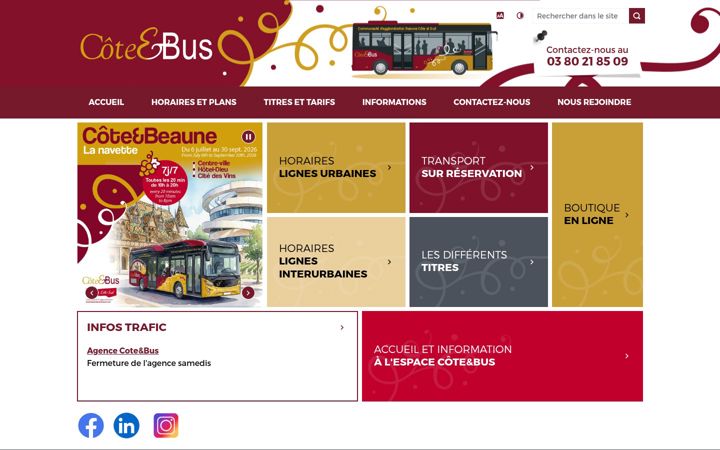 Screenshot di coteetbus.fr
