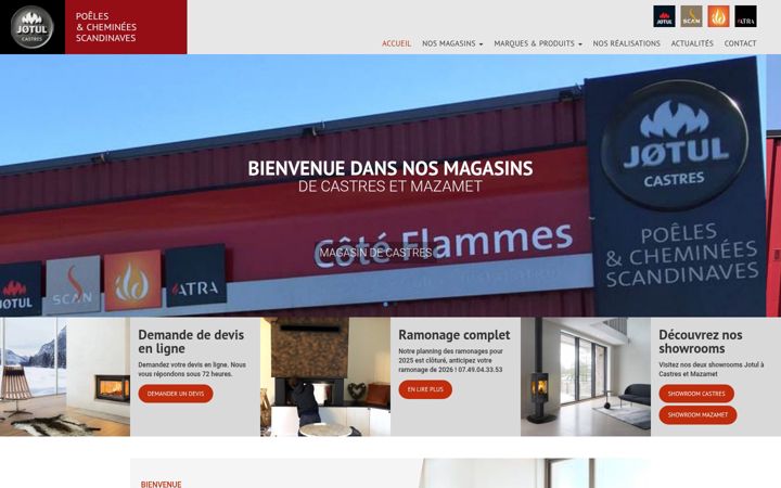 Zrzut ekranu coteflammes.fr