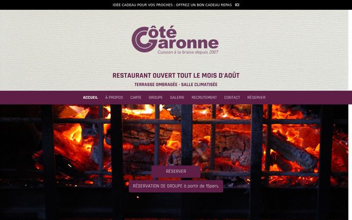 Zrzut ekranu cotegaronne.fr