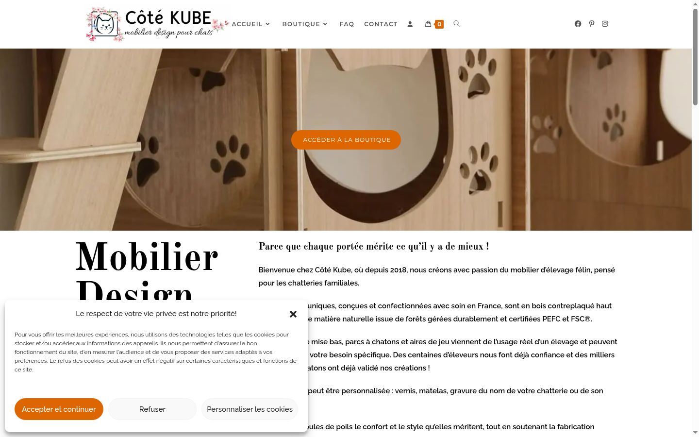 Screenshot des Einwilligungsbanners vor jeglicher Interaktion