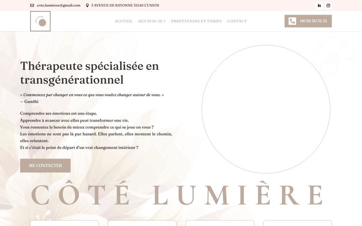 Zrzut ekranu cotelumiere.fr