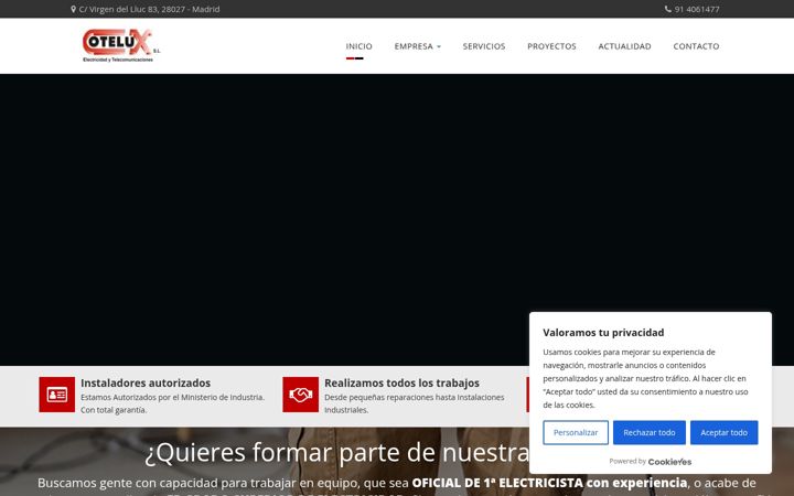 Ekrano kopija cotelux.es