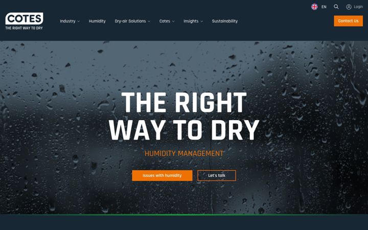 Screenshot of cotes.com