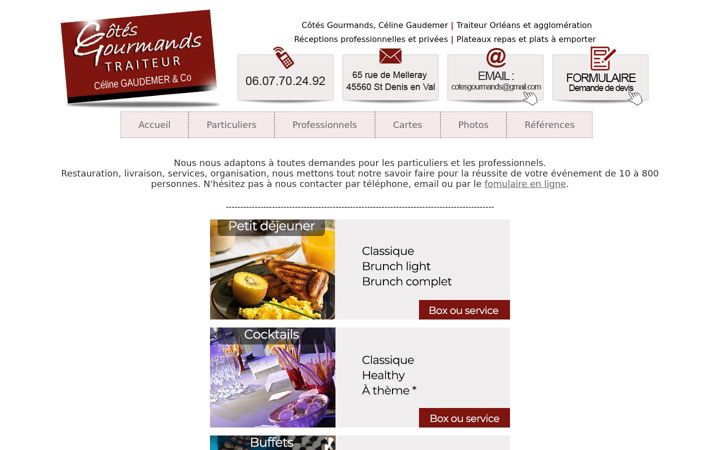 Ekrānuzņēmums no cotesgourmands.fr