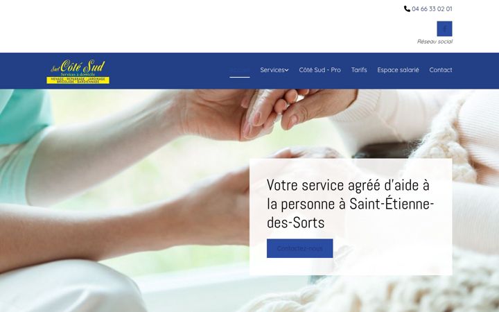 Ekrānuzņēmums no cotesud-services.fr