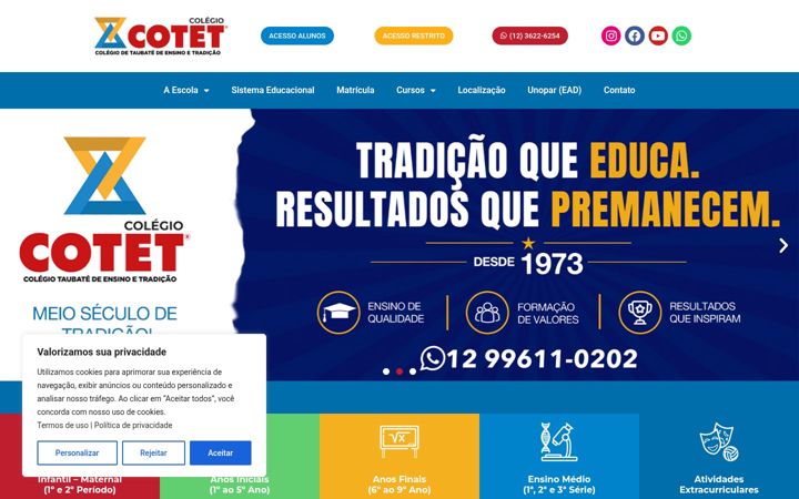 Screenshot of cotet.com.br