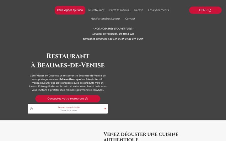 Ekrānuzņēmums no cotevignes-84.fr