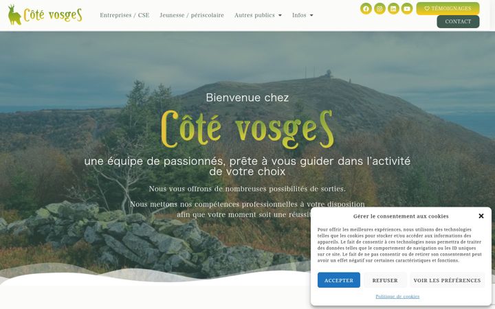 Ekrānuzņēmums no cotevosges.fr