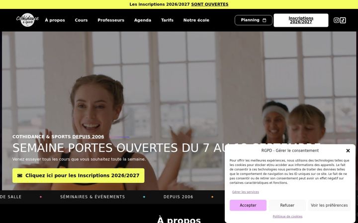 Screenshot of cothidance92.fr