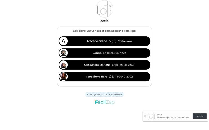 Screenshot of cotie.com.br