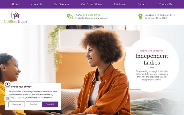 Screenshot of cotillionhome.com