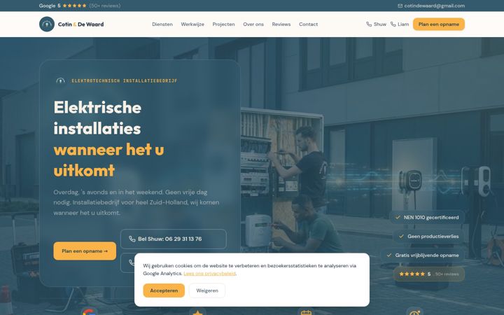 Screenshot of cotindewaard.nl