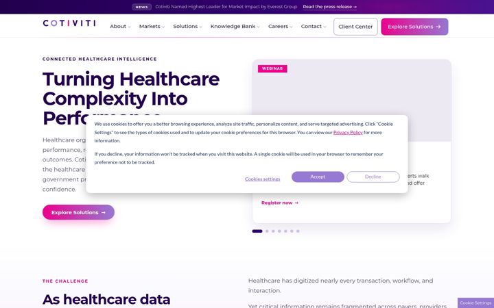 Screenshot of cotiviti.com