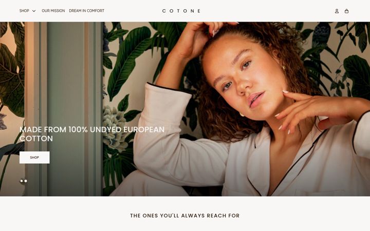 Screenshot of cotonecollection.ie