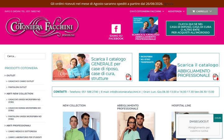 Screenshot of cotonierafacchini.it