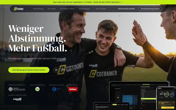 Screenshot of cotrainer.com