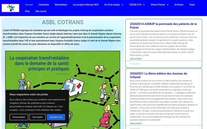 Snímek obrazovky cotrans.org