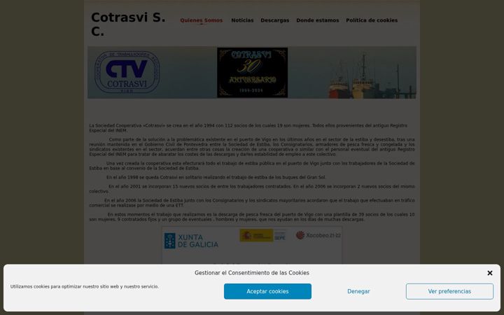 Screenshot of cotrasvi.com