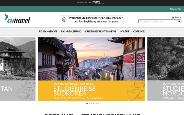 Screenshot of cotravel.ch