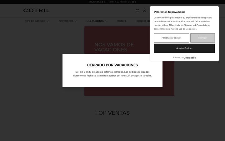 Zrzut ekranu cotril.es