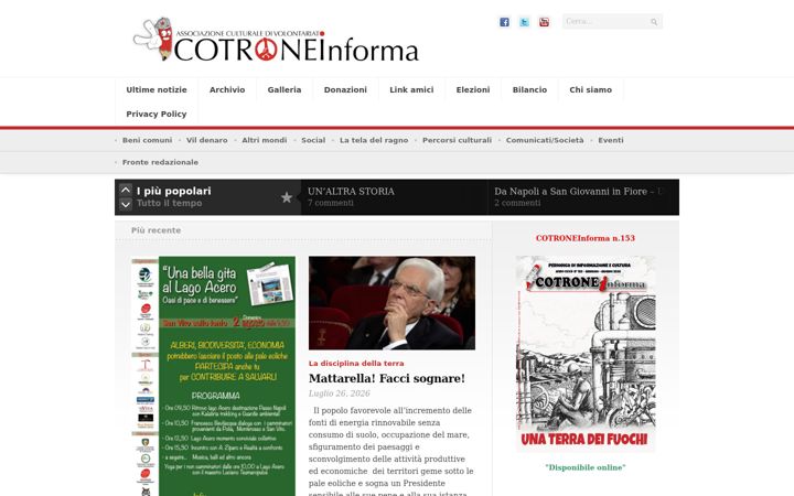 Snímek obrazovky cotroneinforma.org