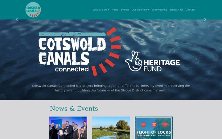 Screenshot of cotswoldcanalsconnected.org