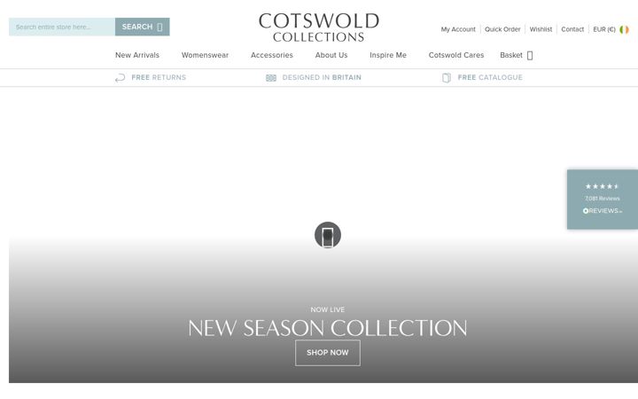 Screenshot di cotswoldcollections.ie