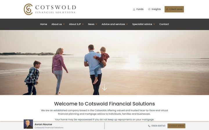 Skjermbilde av cotswoldfinancialsolutions.co.uk