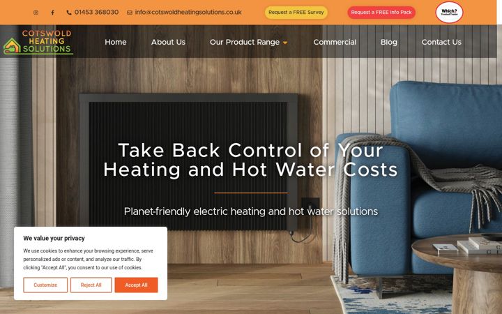 Screenshot of cotswoldheatingsolutions.co.uk