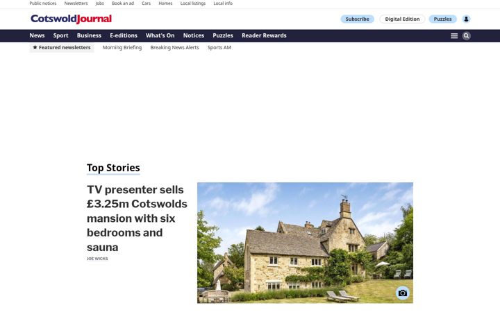 Skjermbilde av cotswoldjournal.co.uk