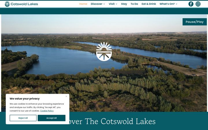 Screenshot of cotswoldlakes.com