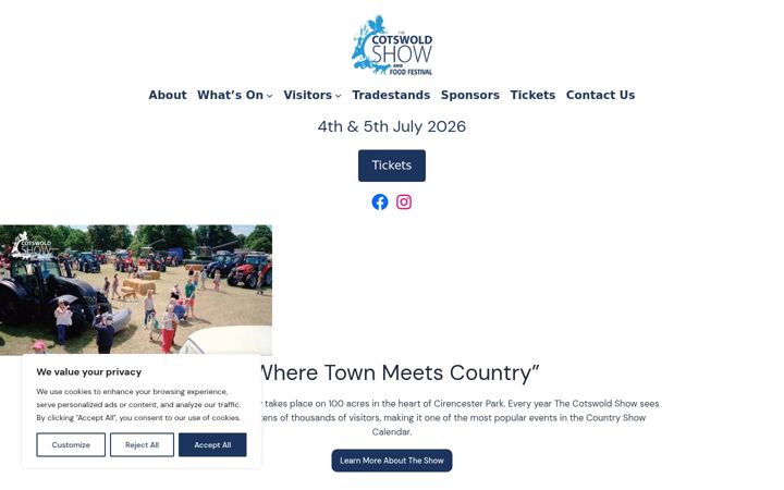 Screenshot von cotswoldshow.co.uk