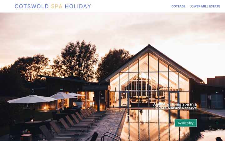 Screenshot of cotswoldspaholiday.com