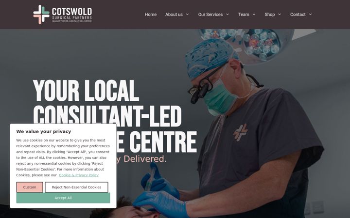 Screenshot von cotswoldsurgicalpartners.co.uk