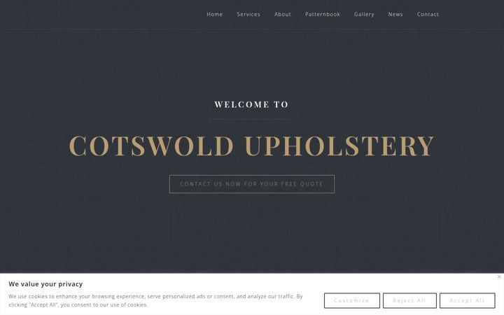 Screenshot von cotswoldupholstery.co.uk