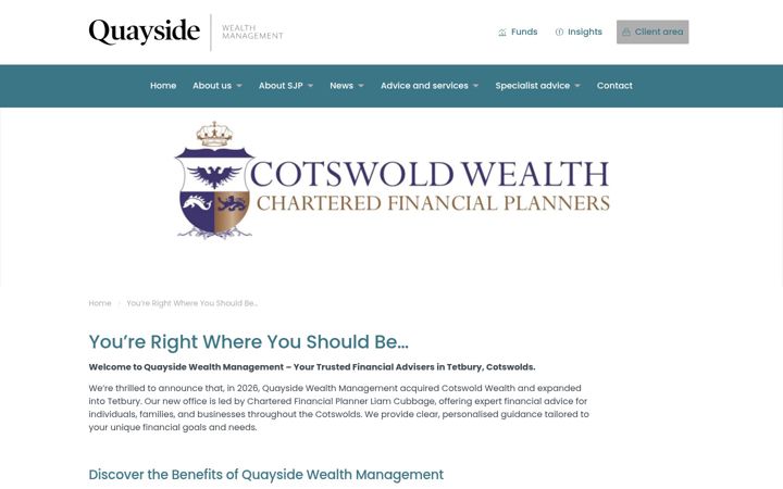Screenshot von cotswoldwealth.co.uk