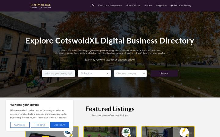 Screenshot von cotswoldxldirectory.co.uk