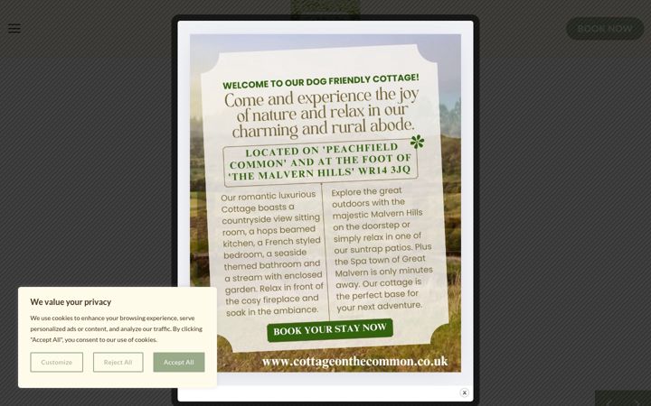 Screenshot von cottageonthecommon.co.uk