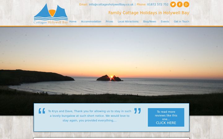 Screenshot von cottagesholywellbay.co.uk