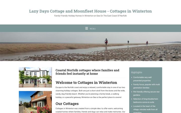 Screenshot von cottagesinwinterton.co.uk