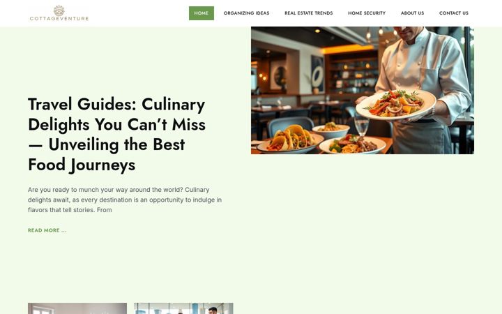 Screenshot of cottageventure.com