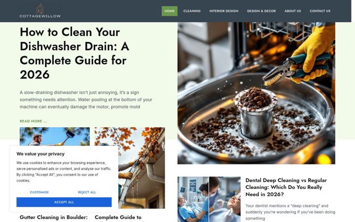 Screenshot of cottagewillow.com