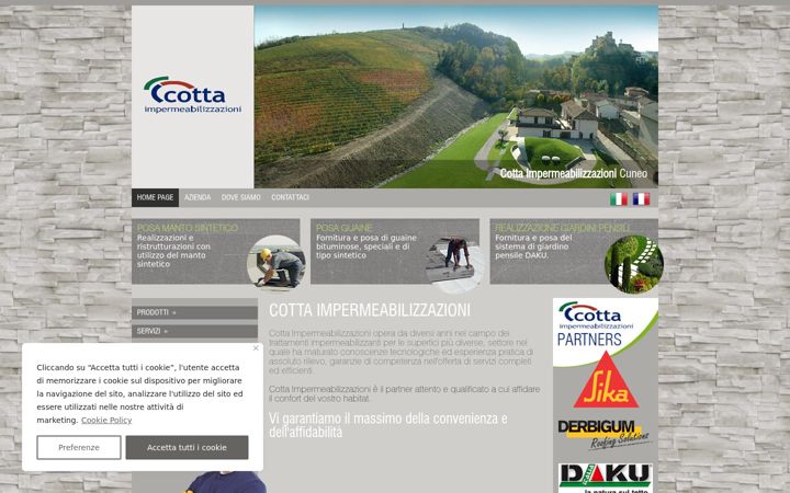Posnetek zaslona cottaimpermeabilizzazioni.it