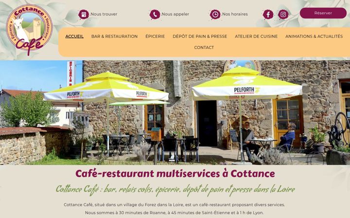 Screenshot of cottancecafe-restaurant.fr