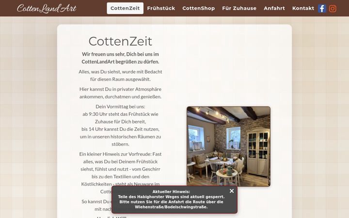 Screenshot of cottenlandart.de