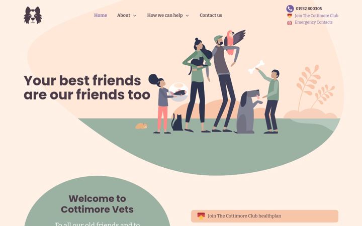 Screenshot of cottimorevets.co.uk