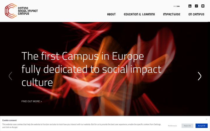 Screenshot of cottinosocialimpactcampus.org